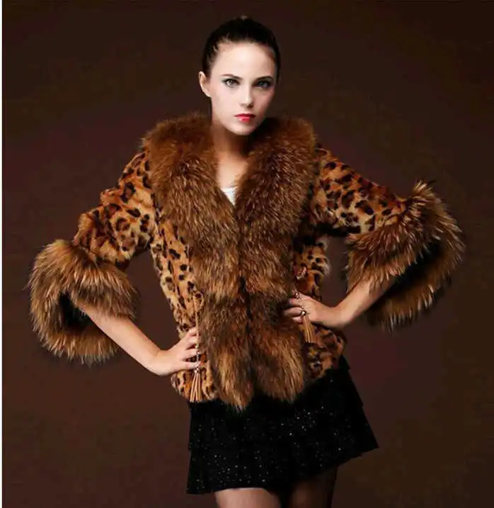

Urumbassa leopard women fur coats fashion ladies luxury M-4XL plus size faux fur coat winter soft warmed jacket coat