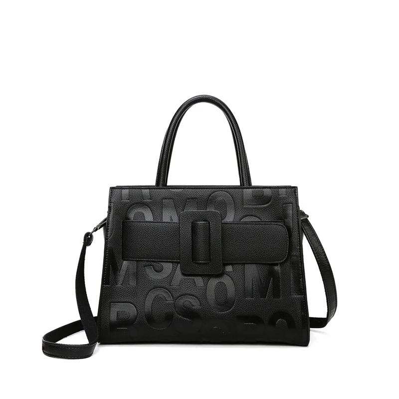 

Ladies Hand Bag Genuine Leather Bag 2020 New Fashion Letter Crossbody Bag One-shoulder Portable Large Capacity Small Square Bag