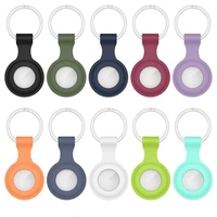 half inclusive protective case silicone shell cover sleeve with keychain for airtag locator accessories