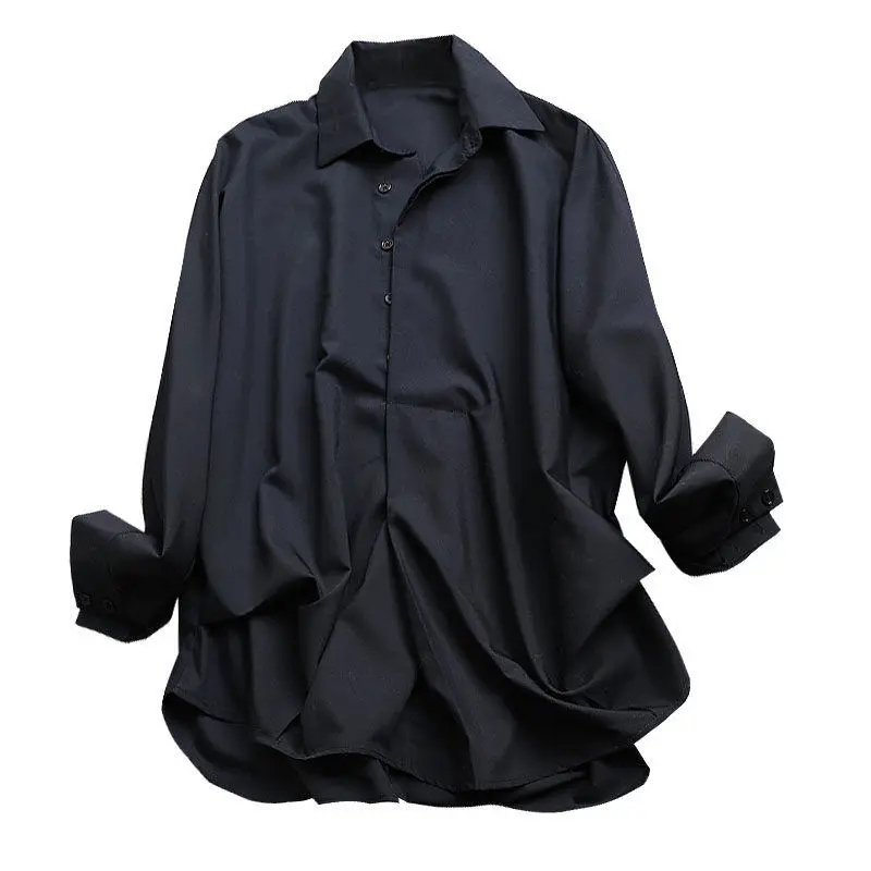 

Womens Tops and Blouses Spring and Autumn Long-Sleeved Chiffon Shirt Design Non-Mainstream Shirt Women