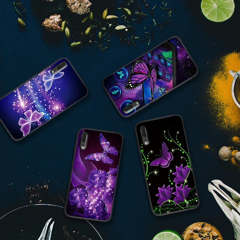 Фиолетовые Чехлы для мобильных телефонов huawei Honor Note 10 View 20 6A 7A 3GB 7X 8X 9X Pro 8 9