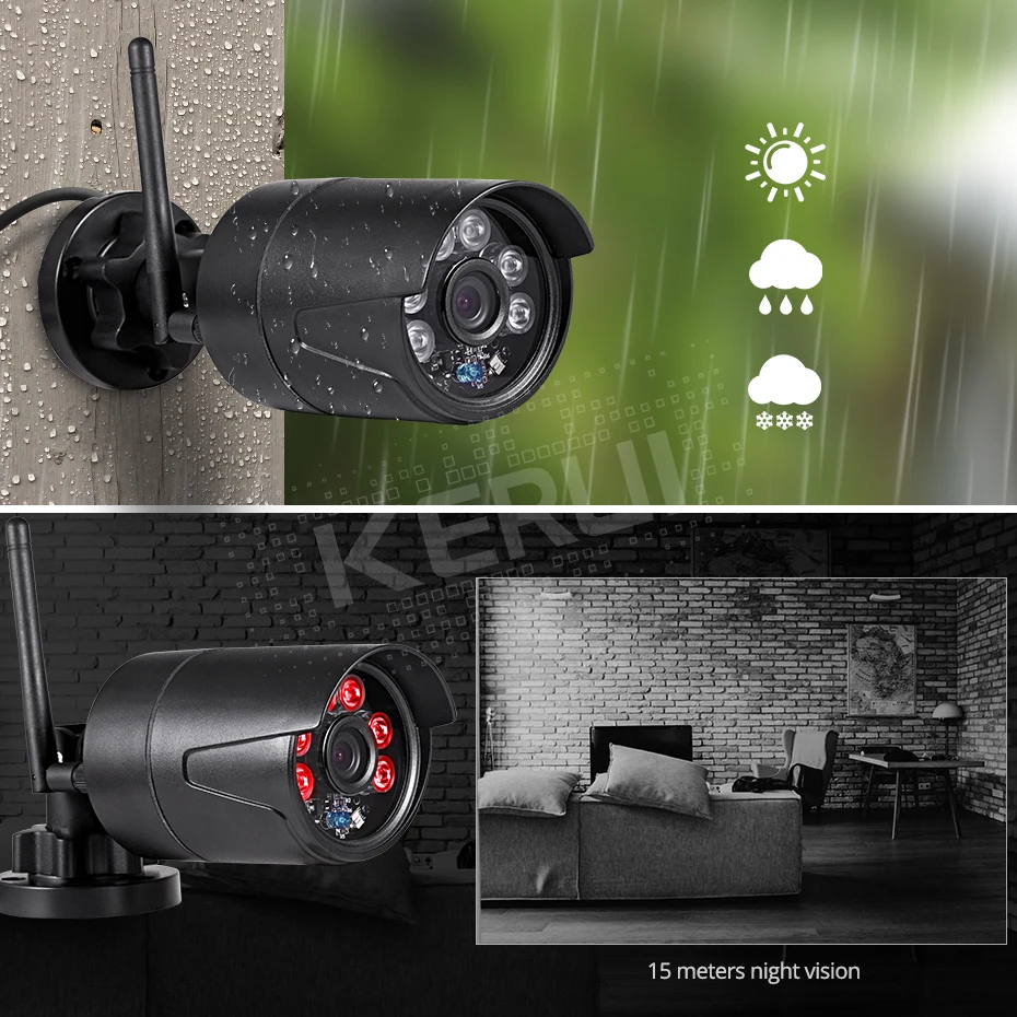 KERUI Домашняя безопасность 2MP 1080P уличная WiFi ip-камера Full HD беспроводная