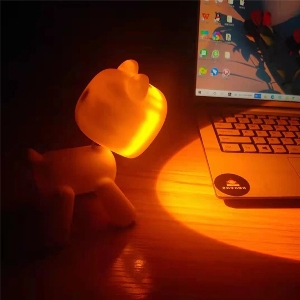 

Cartoon Rainbow Projection Lamp Sun Sunset Cute Dog Projection Lamp Usb Rechargeable Room Colorful Decoration Atmosphere Light