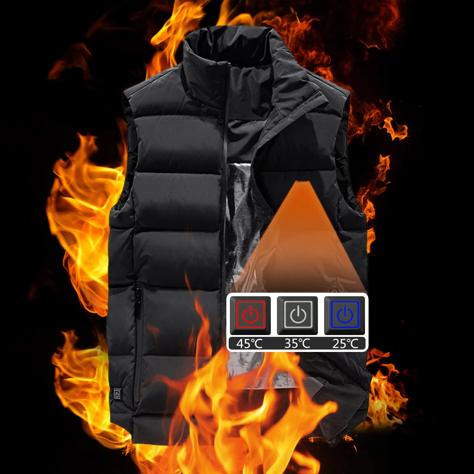 

Жилет с подогревом для мужчин и женщин, теплый зимний жилет с электроподогревом, 4 места