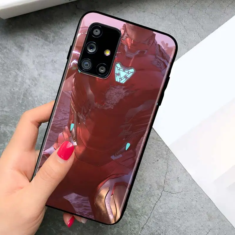 

Marvel hero Iron Man For Samsung A01 A02 A02S A11 A12 A21 A21S A22 A31 A32 A41 A42 A51 A52 A71 A72 A81 A91 UW Black Phone Case