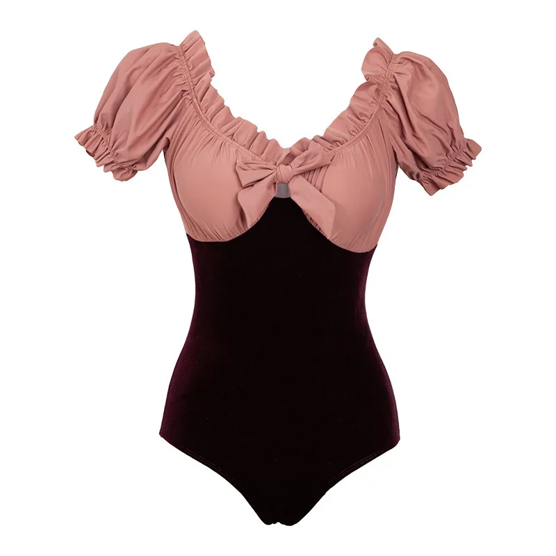

Swimsuit Monokini One Piece Swim Suit Swimwear For Women Beach New Red Color Solid Spandex Bathing Suit Swimwear One Piece