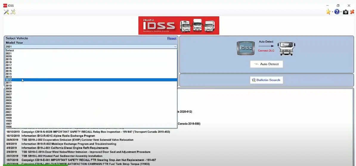 Для системы диагностики Isuzu idss (US IDSS) [2020]| |