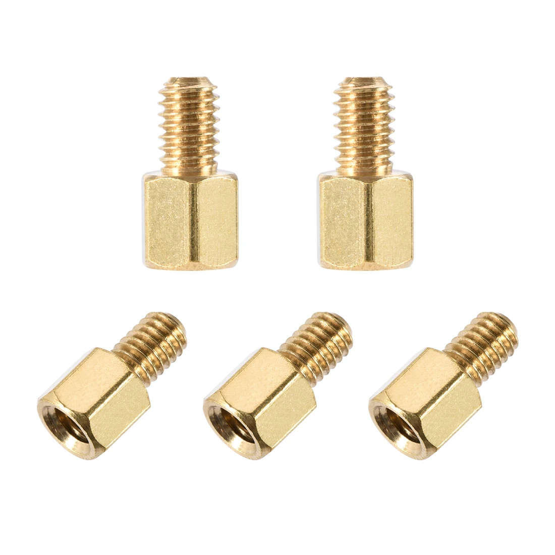 

uxcell 5pcs M4 Male to Female Hex Brass Spacer Standoff for the Industries of Communication Office Equipment Electronics