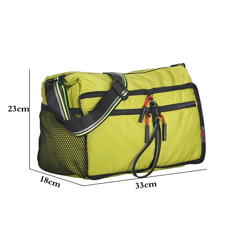 

YINJUE Folding Nylon Messenger Crossbody Shoulder Bags for Women Purses and Handbag Foldable Travel Organizer Casual Shopper Bag