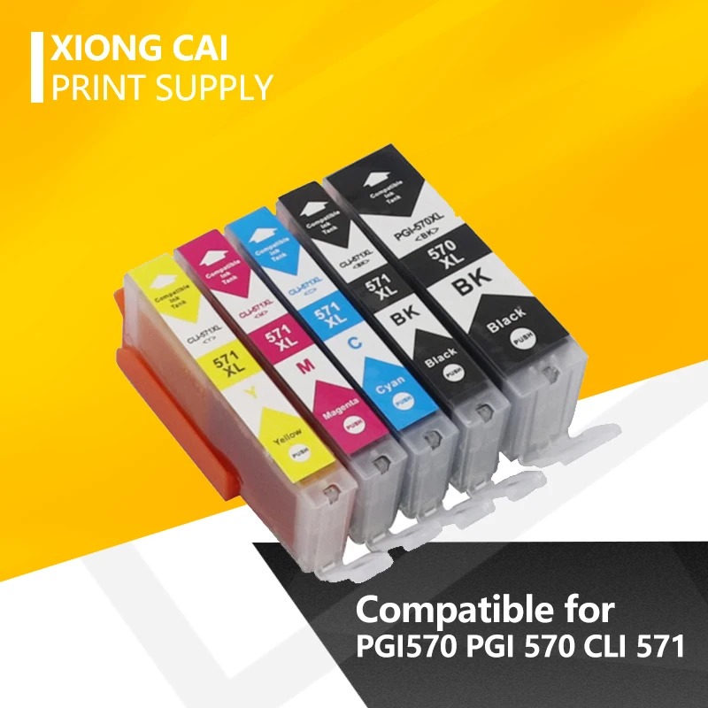 Совместимые чернильные картриджи PGI570 PGI 570 CLI 571 для Canon PIXMA MG5750 MG5751 MG5753 MG6850 MG6851 MG6852