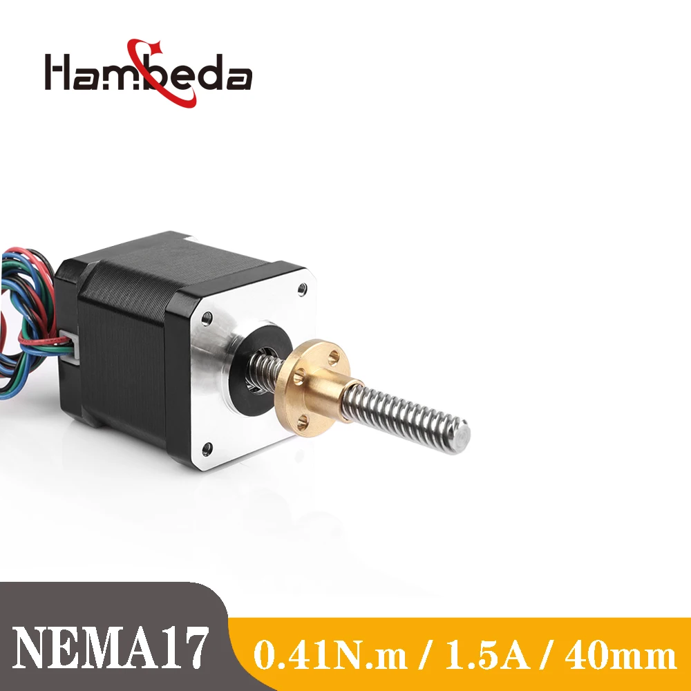 

High Torque Hybrid NEMA17 3V 1.5A 1.8 Degree 2 Phase 40mm Screw Stepper Motor Medical Equipment CNC Machine