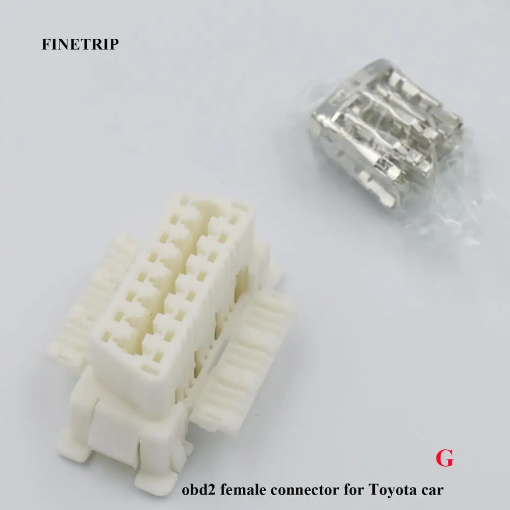 G FINETRIP J1962F интерфейс оболочки DIY 16pin OBD-II разъем автомобиля obd2 гнездовой разъем - Цвет: G