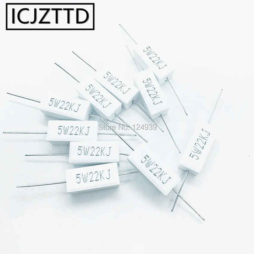 10 шт. 5 Вт 5% цемент Res 0 1-200K 0.1R 0.5R 1R 10R 100R 12K 15K 20K 22K 27K 30K 47K 51K 1K 10K Ом 150K 200K 100K 120K 300R 360R J |