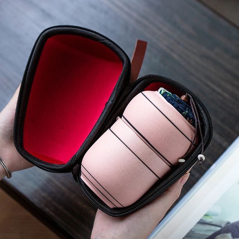 Розовый синий керамика один горшок одна чашка чайные наборы портативные для