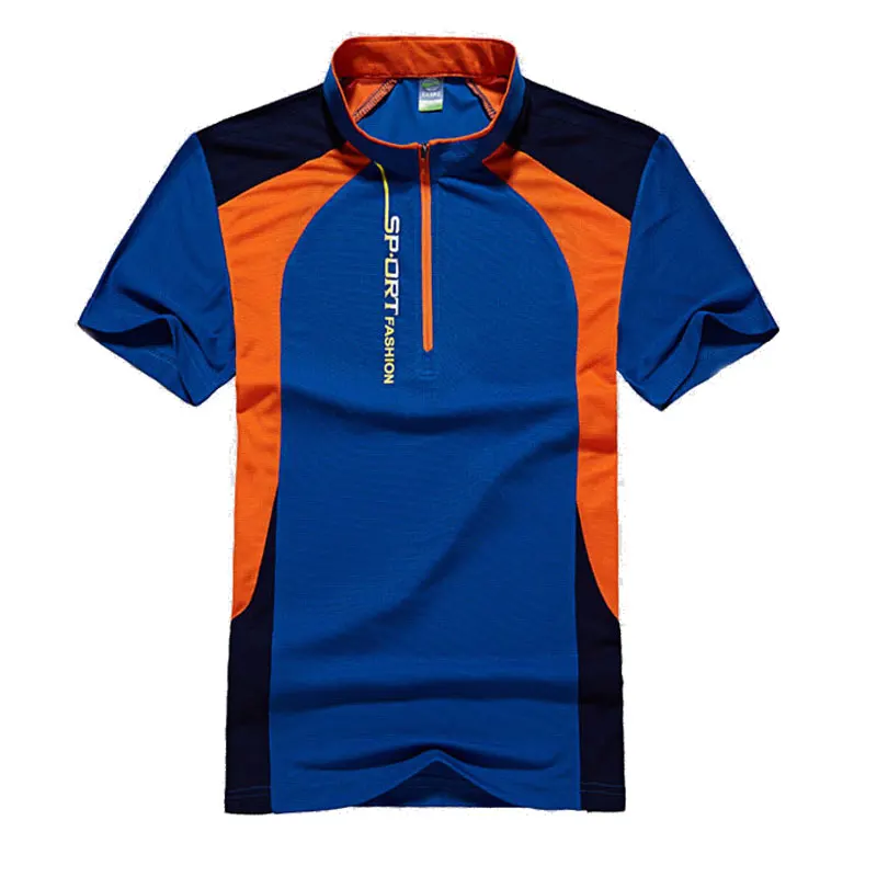 Новое поступление летние мужские футболки на молнии для альпинизма и походов