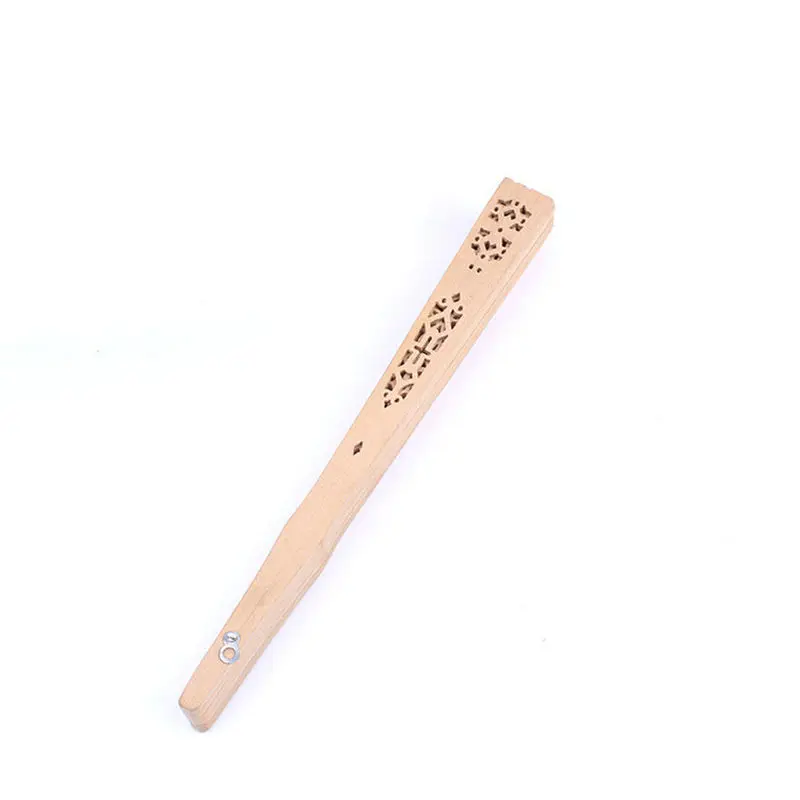 

20cm Fragrant Home Decoration Crafts Bamboo Wooden Fan Summer Accesory Art Folding Carved Hand Fan Party