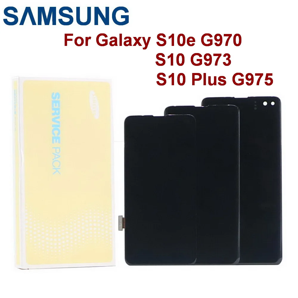 ЖК дисплей SUPER AMOLED для SAMSUNG Galaxy S10e/G970/S10/G973/S10 Plus/G975 сенсорный экран с дигитайзером в