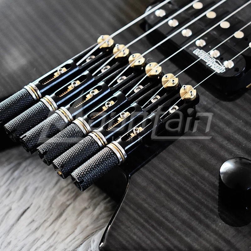 Горная безголовая гитара fanned frets безголовая гитара ebony fret ольховое тело Пламя клен Топ кленовый гриф fret