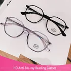 Очки для чтения с защитой от сисветильник света для женщин и девушек, очки для дальнозоркости, модные многоугольные очки с диоптриями + 1,0  + 4,0