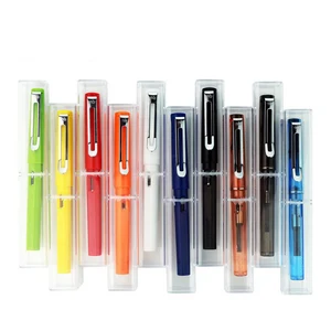 10 шт.лот, разноцветные высококачественные пластиковые перьевые ручки с пером 0,5 мм, чернильная ручка для подарка, офисные, школьные принадлежности, бесплатная доставка