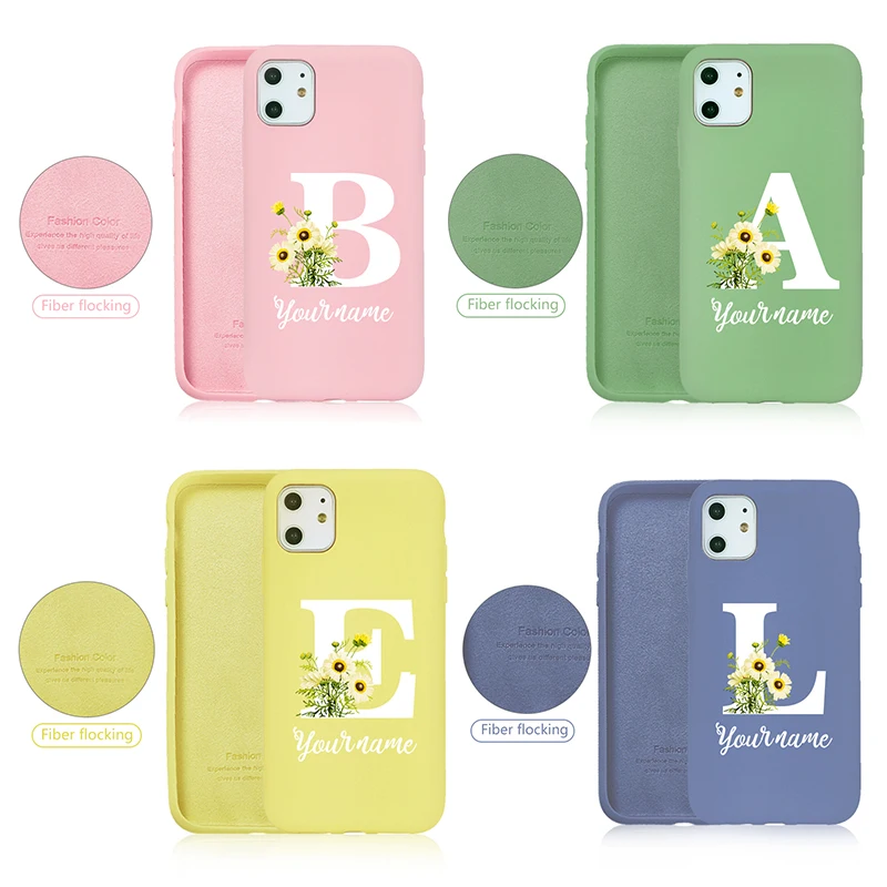 Персонализированное имя сделай сам мягкий жидкий силиконовый чехол для iPhone11 pro X