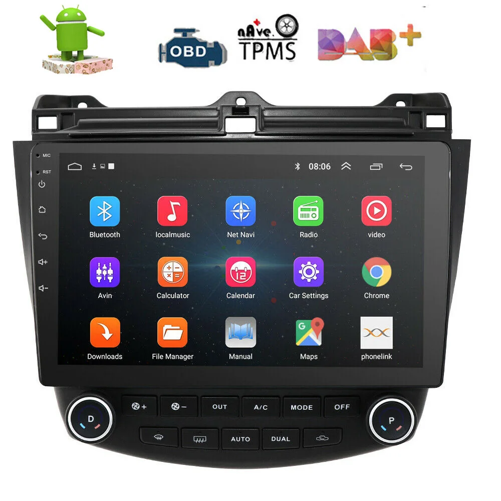 10 1 Android 9 Автомобильный мультимедийный плеер радио gps навигация для Honda ACCORD 7 2003 2007