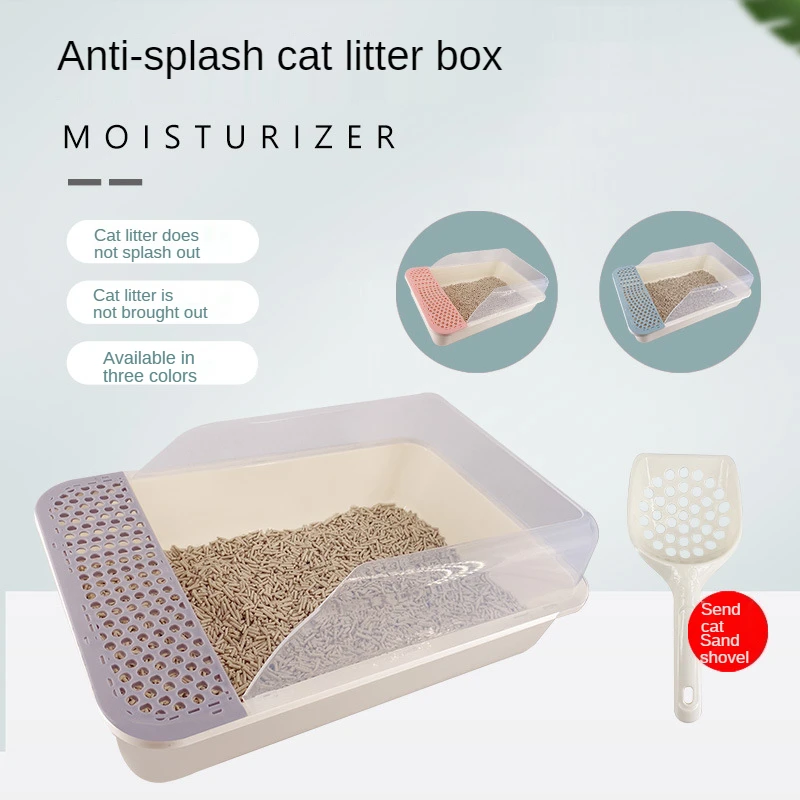 

Semi-enclosed cat litter box cat litter scoop cleaning supplies cat toilet tofu cat litter box anti-cheap large cat litter box