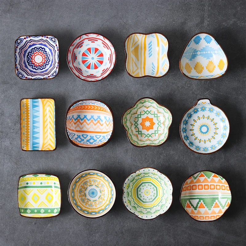 Блюдо для закусок в Корейском стиле подглазурная роспись вручную креативный