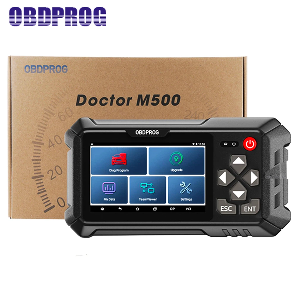 

OBDPROG M500 OBD2 Automotive Scanner Change Odometer KM Mileage Adjustment Oil Reset Clear DTC Code OBDII EOBD Engine Diagnostic