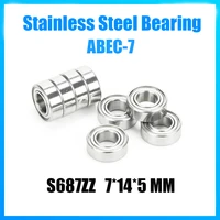 s687zz bearing 7145 mm 5pcs abec 7 440c roller stainless steel s687z s687 z zz l 1470hh ball bearings