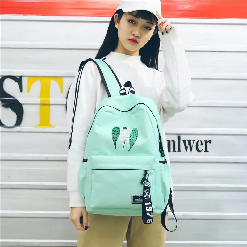 

Large capacity schoolbag, waterproof canvas travel backpack, ladies work backpack, teen shoulder bag, men's sports backpacks