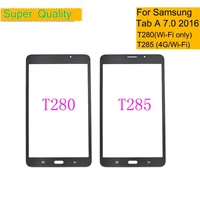 10pcslot for samsung galaxy tab a 7 0 2016 sm t280 sm t285 t280 t285 touch screen panel front outer glass lens with oca glue
