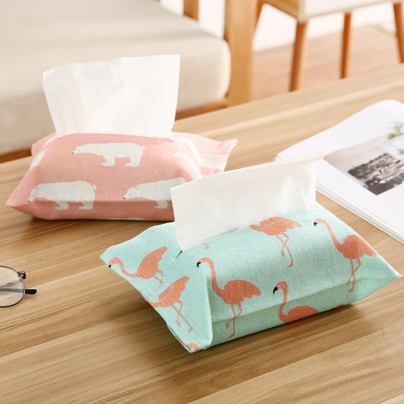 

Japanese-style Simple Paper Towel Sets Home Living Room B&B Supplies Cotton and Linen Fabric Paper Box Car Creative Storage