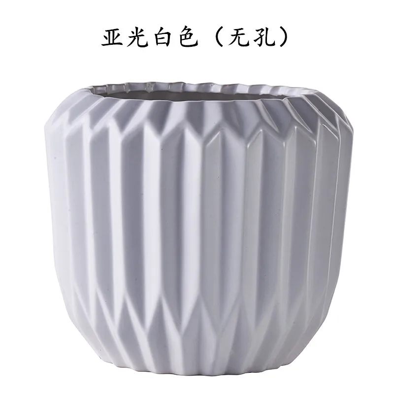 

Cute Succulent Flower Pot Stand Black Nordic White Creative Thicken Minimalist Flower Pot Pottery Macetas Garden Supplies DG50FP