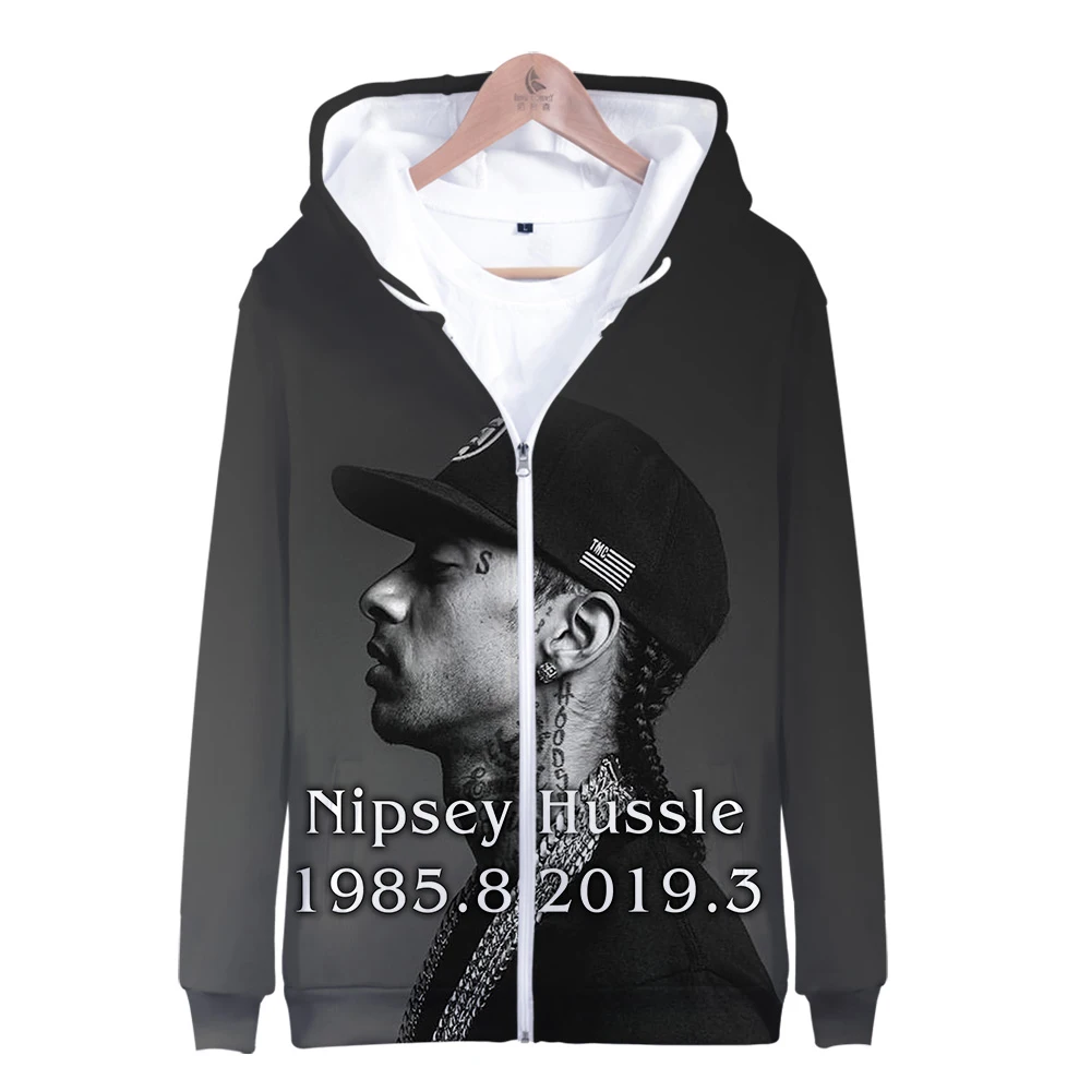 nipsey hussle толстовка на молнии повседневные толстовки Новая модная крутая уличная осенняя и зимняя одежда толстовка