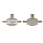 1 шт., 1 штекер, 2 штекера, телевизионная антенна, коаксиальный сплиттер, антенны, тройник, конверсионный соединительный интерфейс, ТВT, коаксиальный разъем