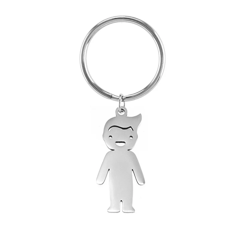 Boy Girl keychain Love Son Daughter Gifts Stainless Steel Pendants daily For Children Kids | Key Chains