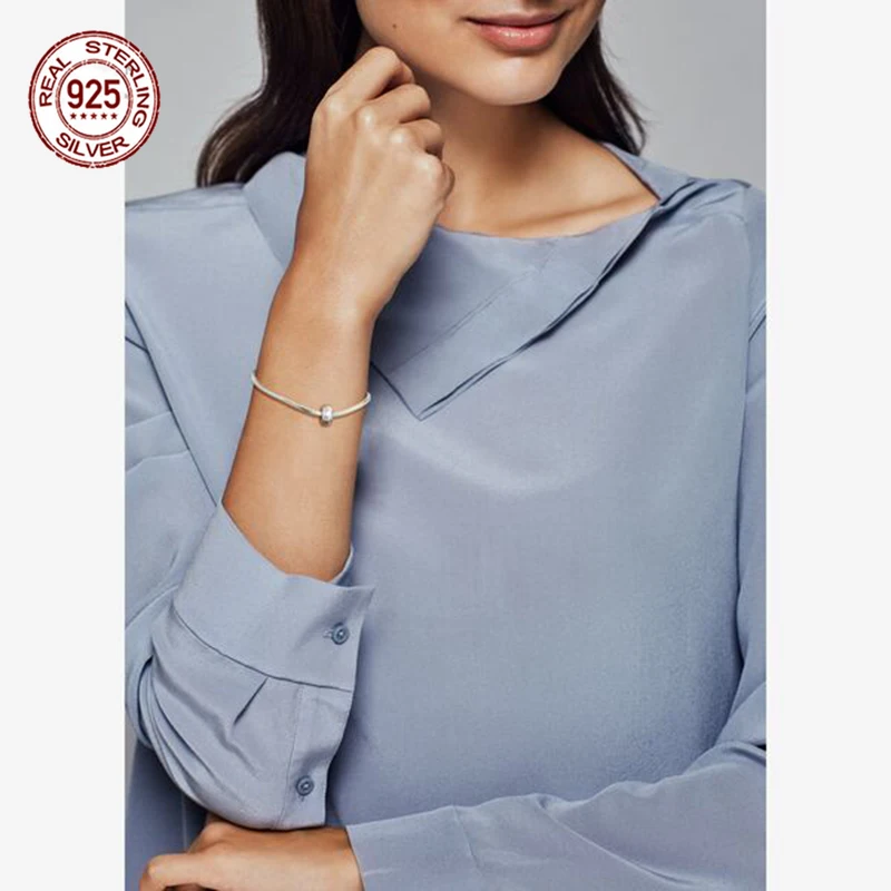 Серебряные бусины 925 пробы Шарм Подходит оригинальный браслет Pandora ожерелья