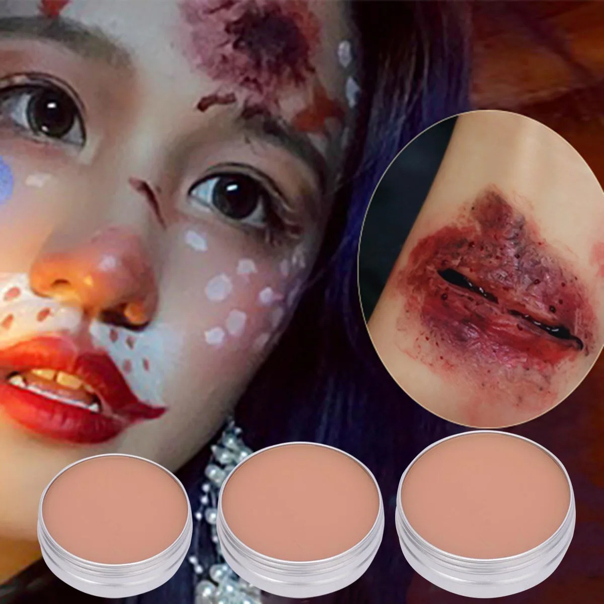 Макияж восковой кожи лица поддельный шрам для особого эффекта Хэллоуин косплей