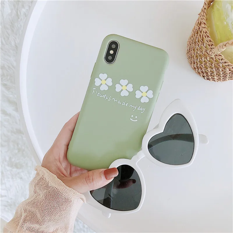 Чехол для телефона с изображением зеленого маття и четырехлистного клевера