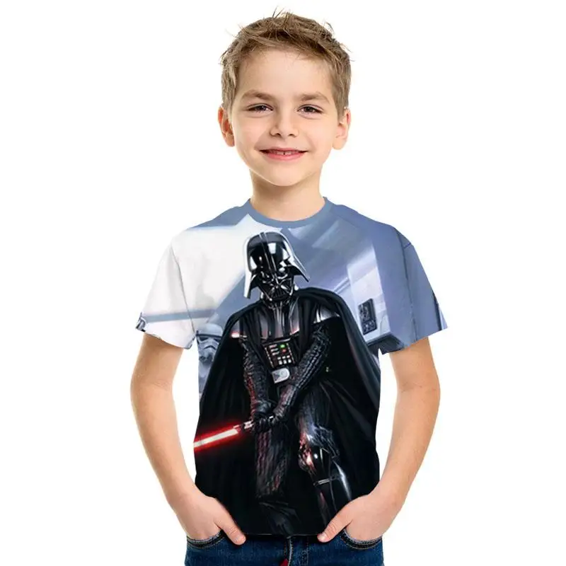 Звездные войны 3D imprimir bien de los hombres/las nias Топы Camiseta de manga corta Caballero Jedi imprimir nios camiseta de moda