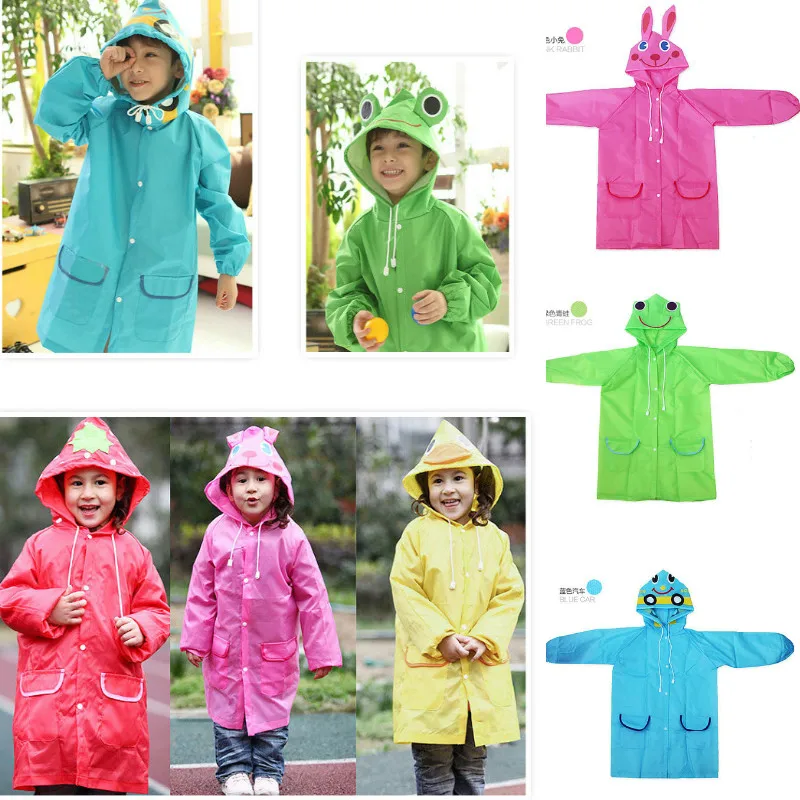 Мультяшный детский дождевик милый водонепроницаемый в стиле животного школьный