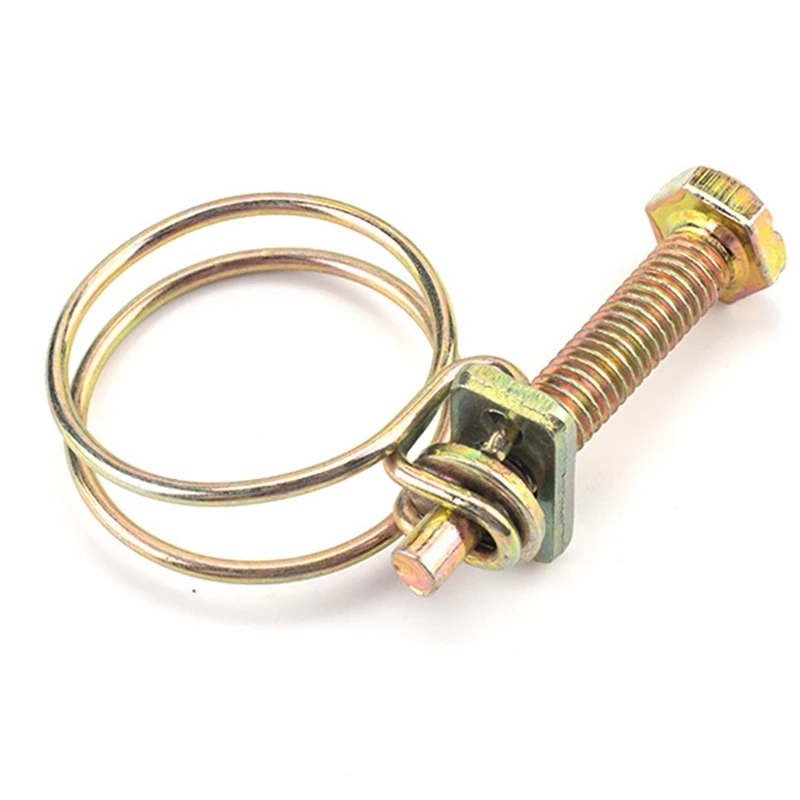 

50PCS Hose Clamp Adjustable Pipe Clamp Double Wire Plumbing Fastener