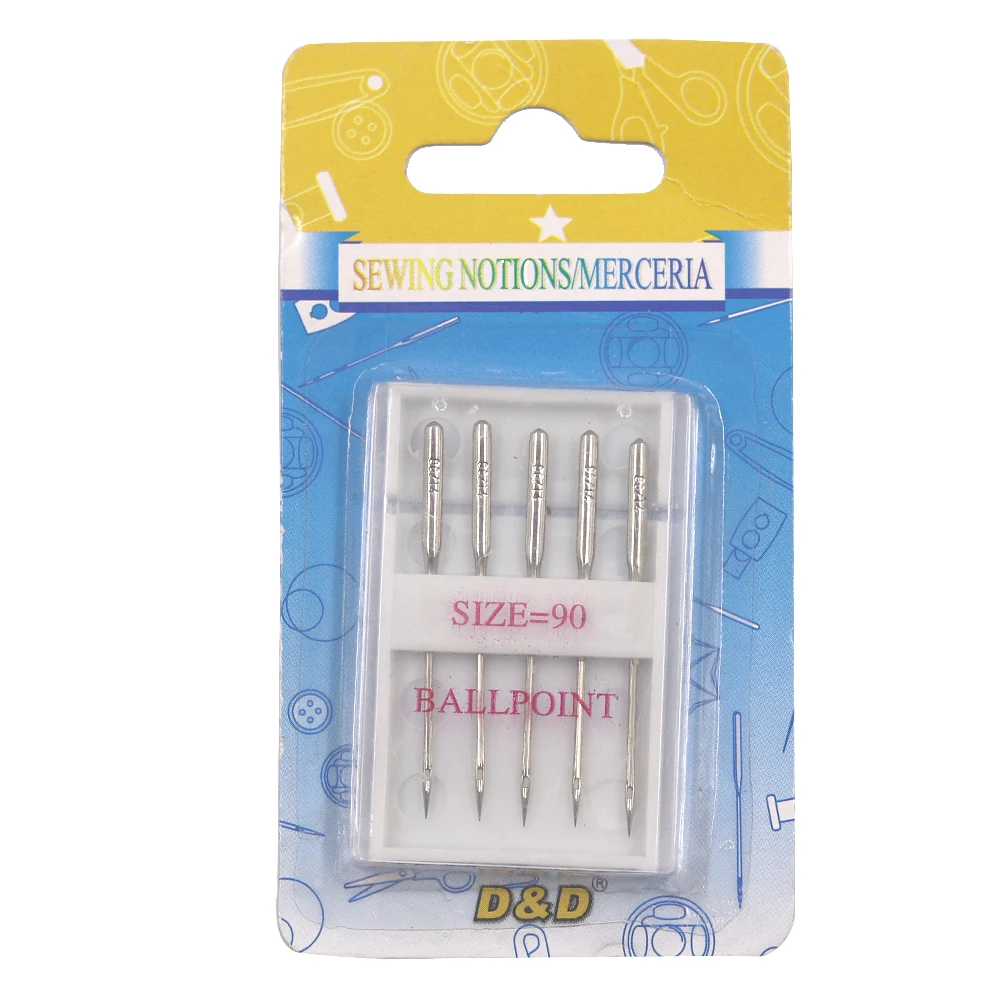 Серебристые иглы для швейной машины 5 шт. Ассорти Иглы бытовой 100/16 90/14 детали