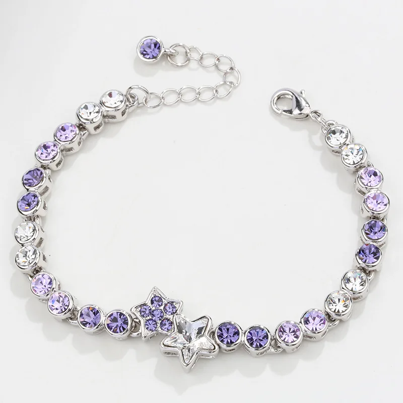 1 шт. браслет с красочными кристаллами и камнями модные женские браслеты со