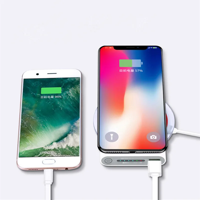 Беспроводное зарядное устройство Qi 30000 мАч для iPhone X Xs MAX XR 8 беспроводное Samsung S8 S9