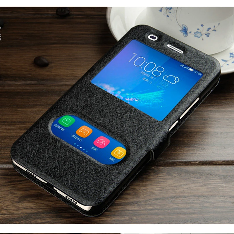 Для lenovo K3 A 6000 6010 быстрый ответ окно быстрого ответа Флип Шелковый PU кожаный чехол