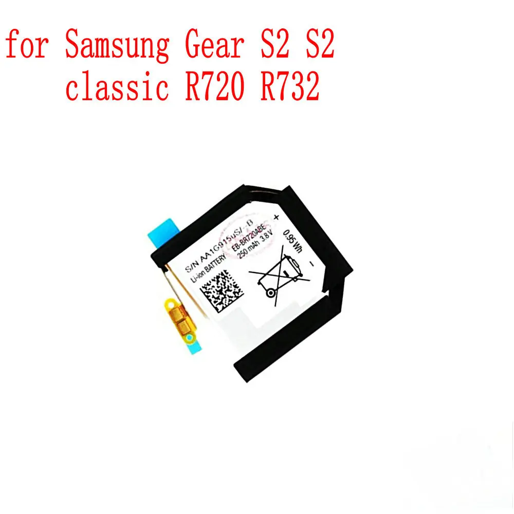 Оригинальный высококачественный аккумулятор R720 250 мАч для Samsung Gear S2 classic R732 Смарт