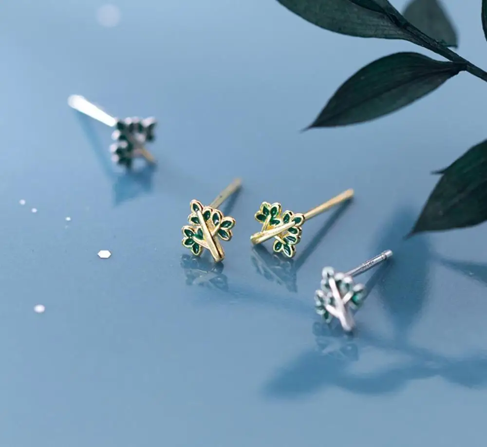 S92-5 женские серьги-гвоздики из цельного стерлингового серебра A1211 |