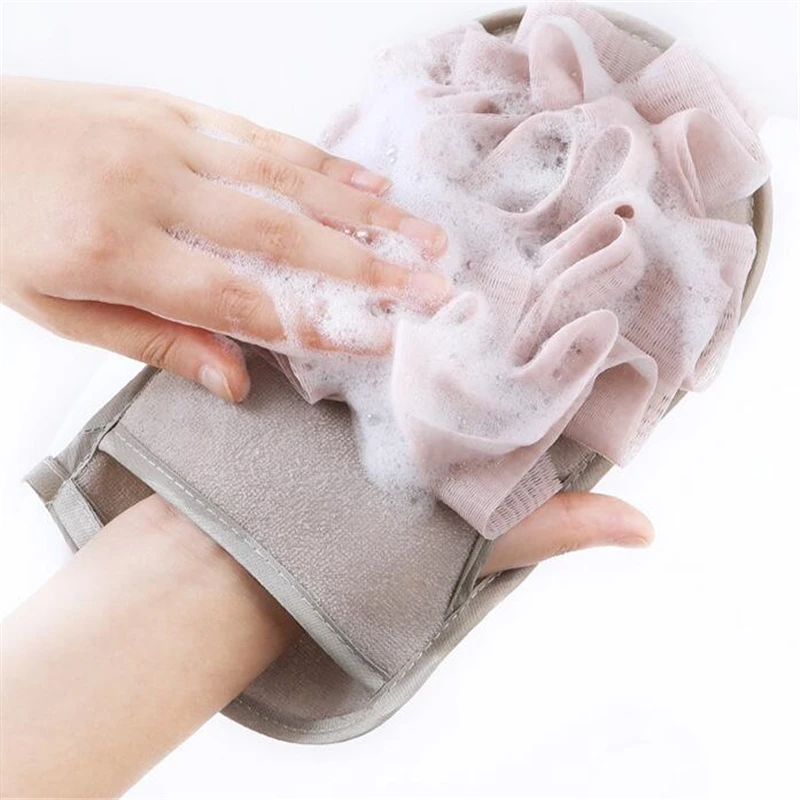 Home Exfoliating Bath Sponge Wisp for Shower Scrubber Double Sided Body Cleaning Brush Gloves Massage Towel Ball | Дом и сад